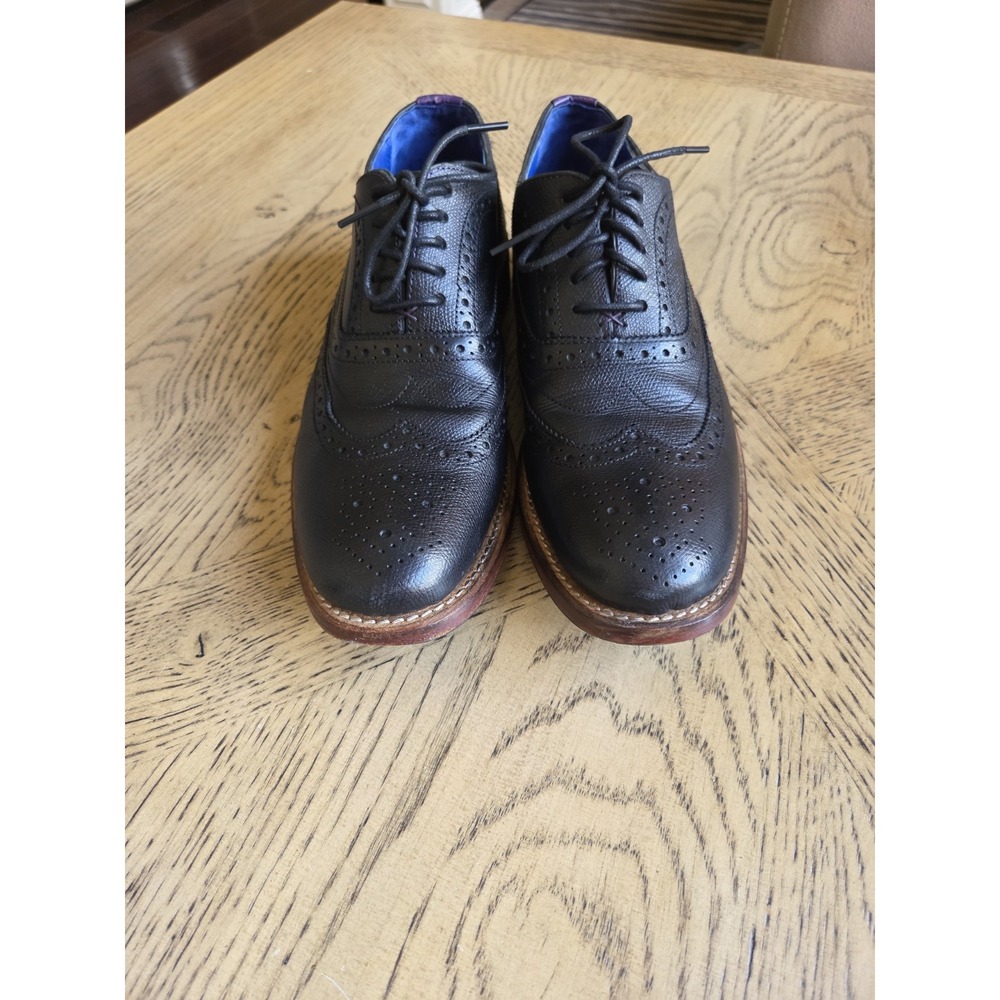 Ted Baker Mens Leather Wingtip Derby Shoes in Black Size 9.5 Ted Baker London - Picture 5 of 13